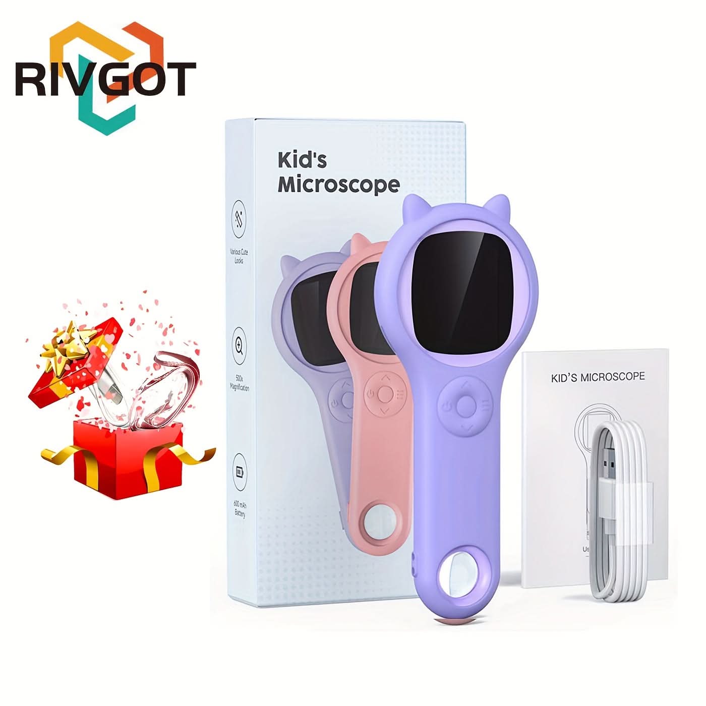Portable Kids Microscope – 2 Million Pixels Digital Handheld Magnifier