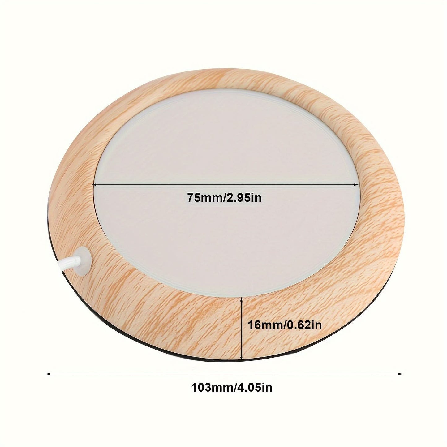 USB Wood Grain Coffee Mug Warmer Pad