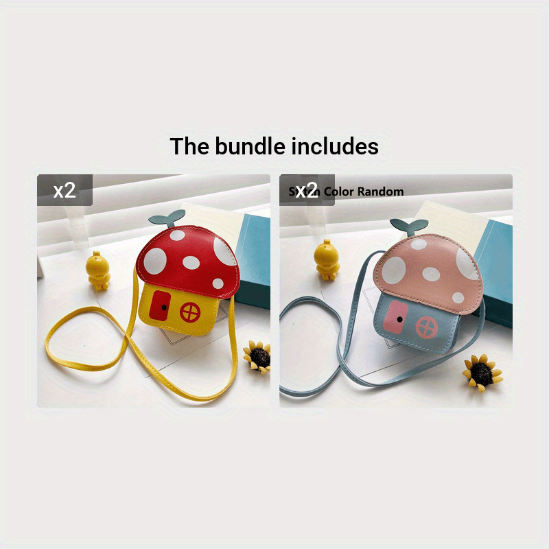 Mushroom-Shaped Crossbody Bag for Kids