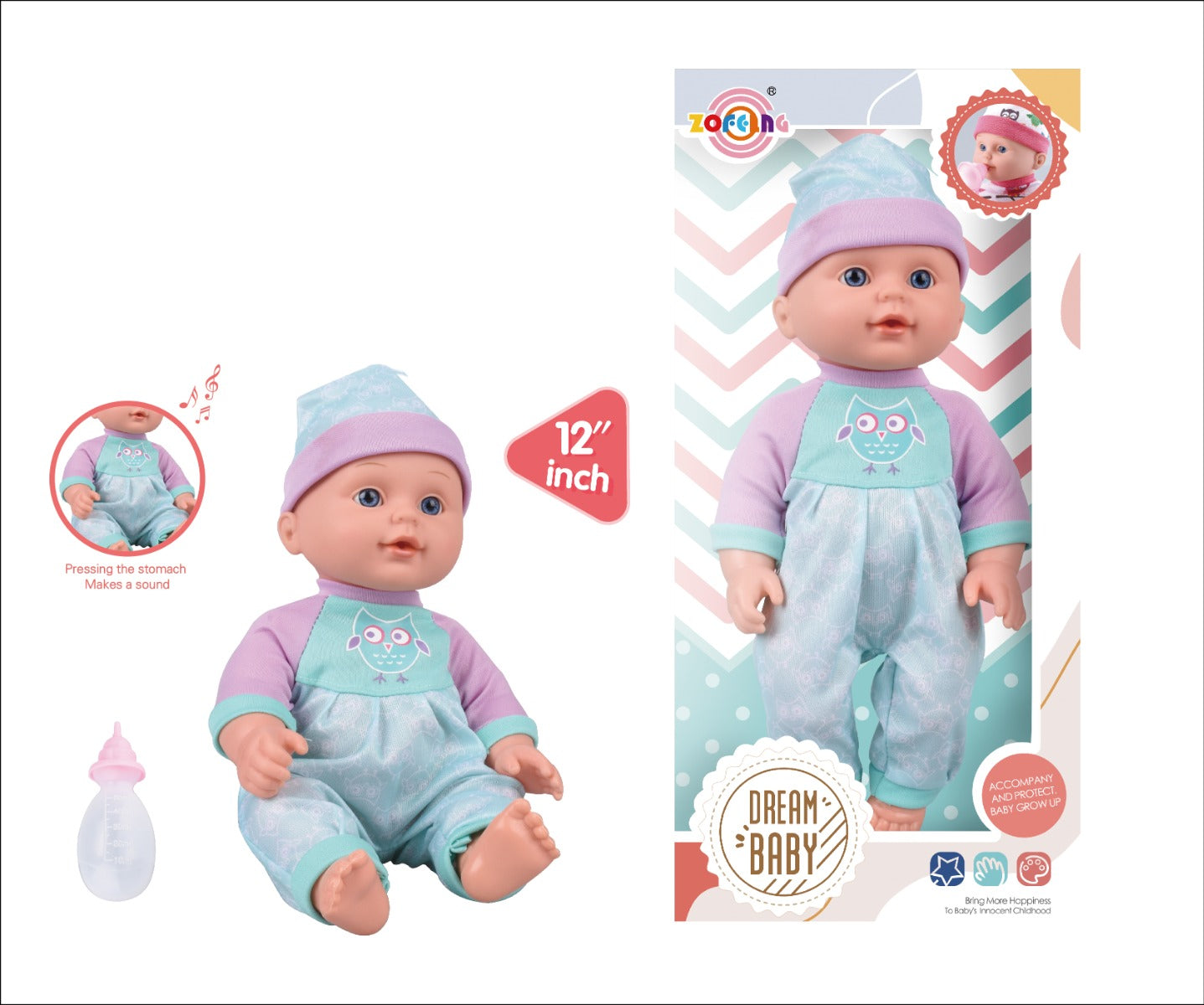 Dream Baby 12inch Baby Doll Light Blue Dress