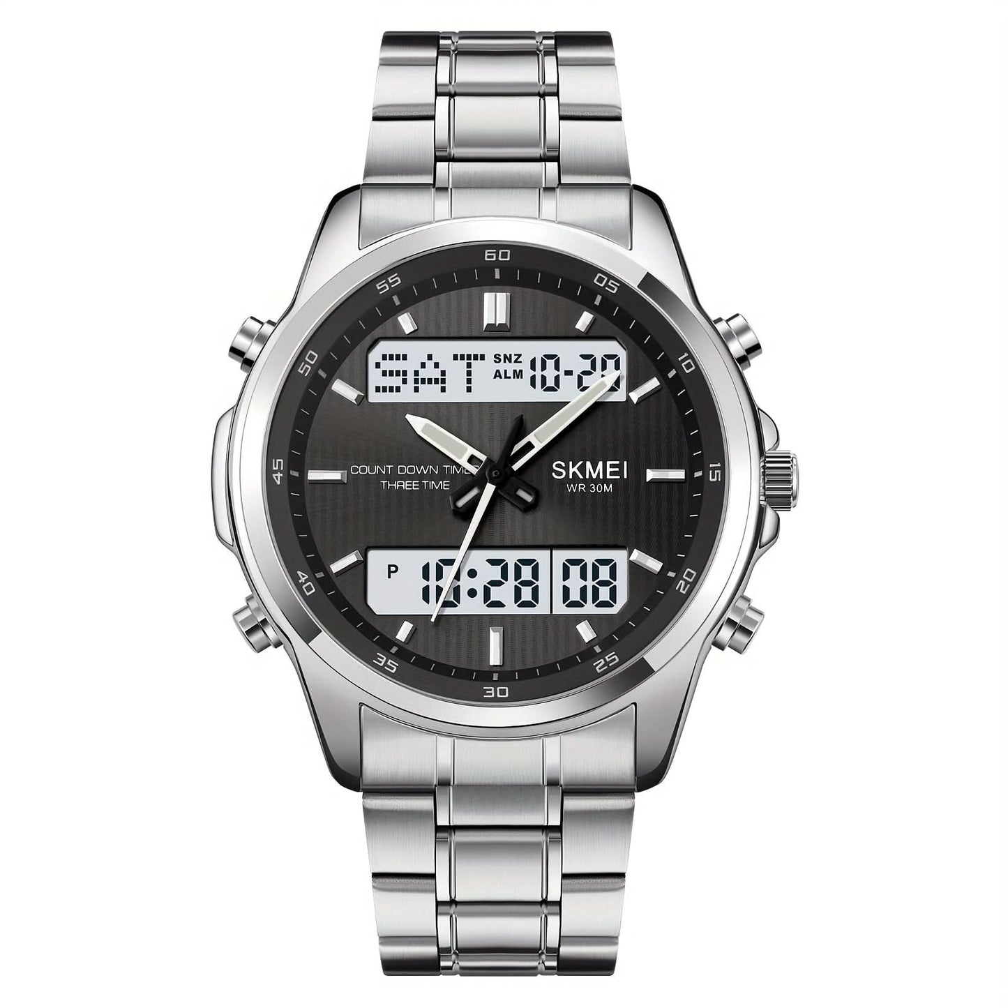 Men’s Multifunction Sports Watch – Digital & Analog, Chronograph, Luminous
