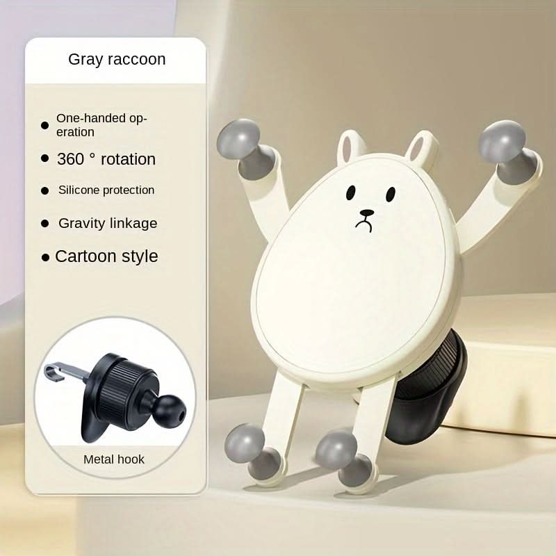 Creative Cat-Shaped Car Phone Mount-Universal ABS Dashboard