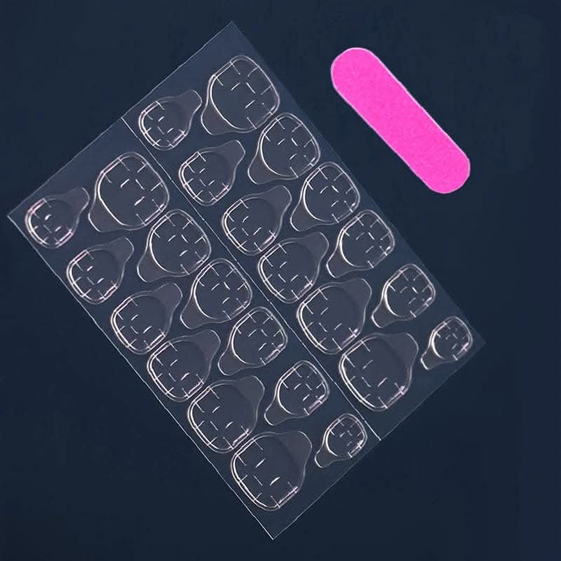 24pcs False Nails Set – Includes Nail Glue and Nail File