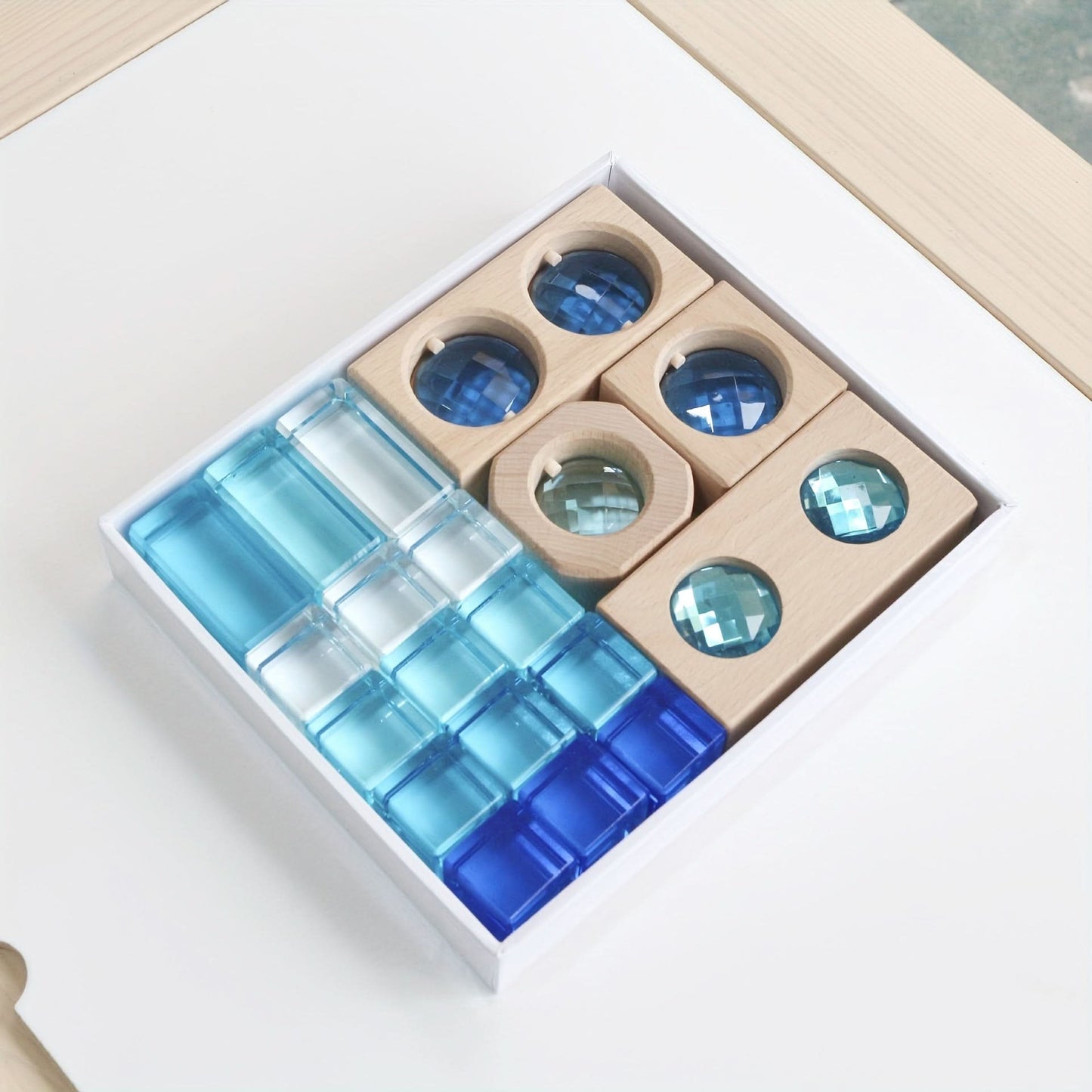 Colorful Acrylic Light & Shadow Blocks – Creative Stacking Toy for Kids