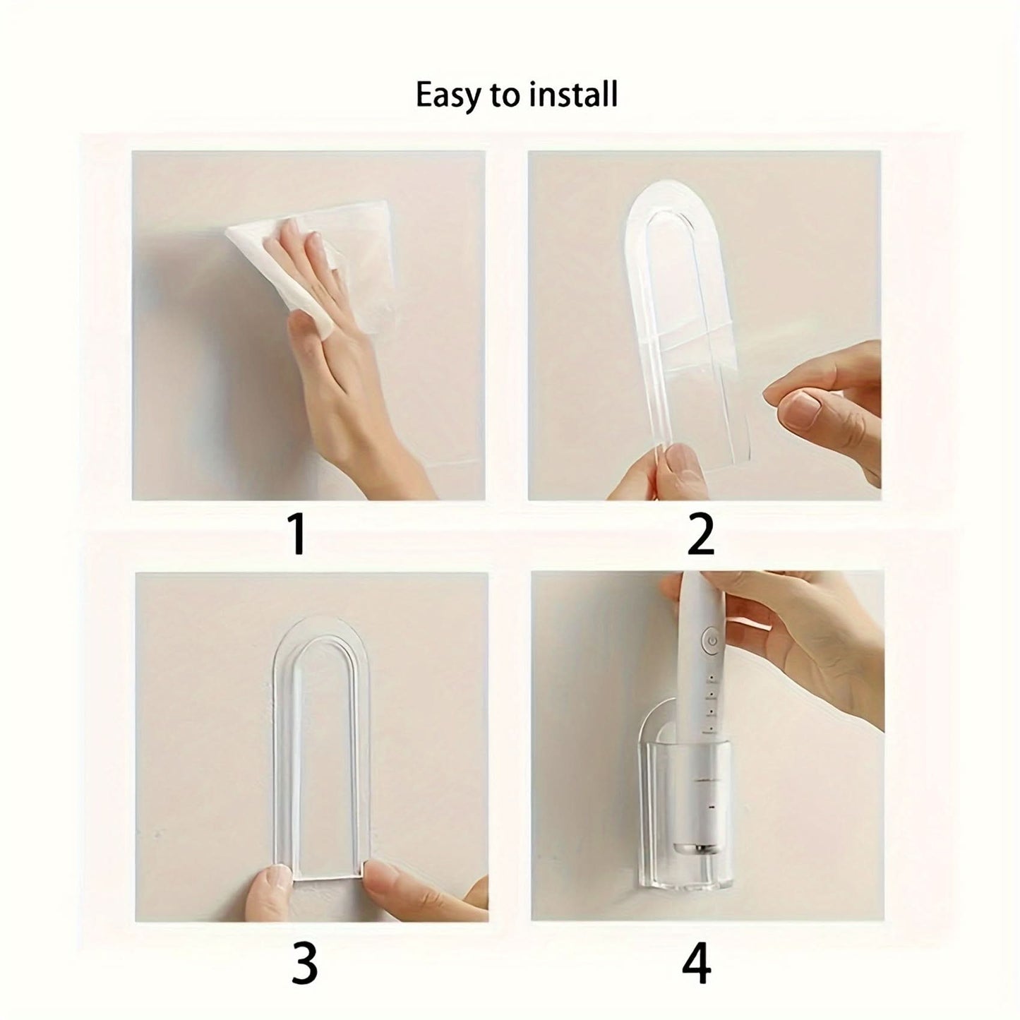 Self-Adhesive Wall-Mounted Electric Toothbrush Holder