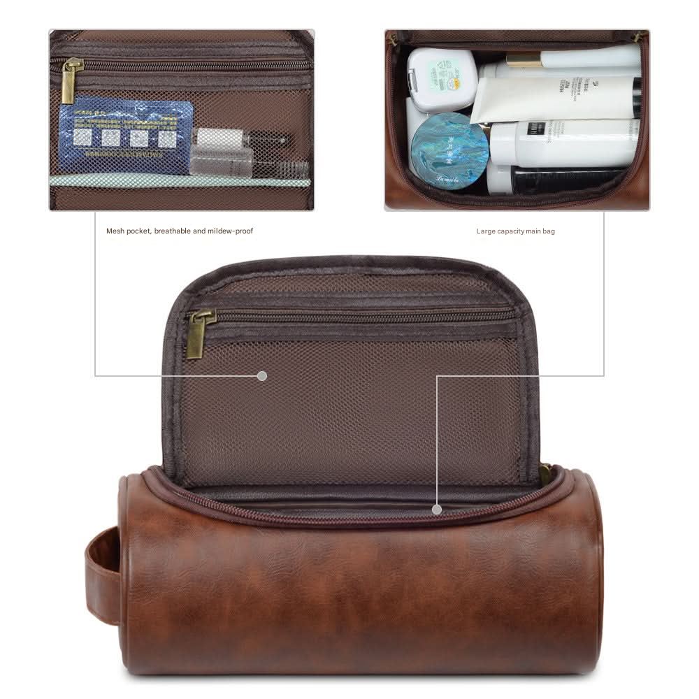 Luxury Waterproof PU Leather Cosmetic & Toiletry Bag