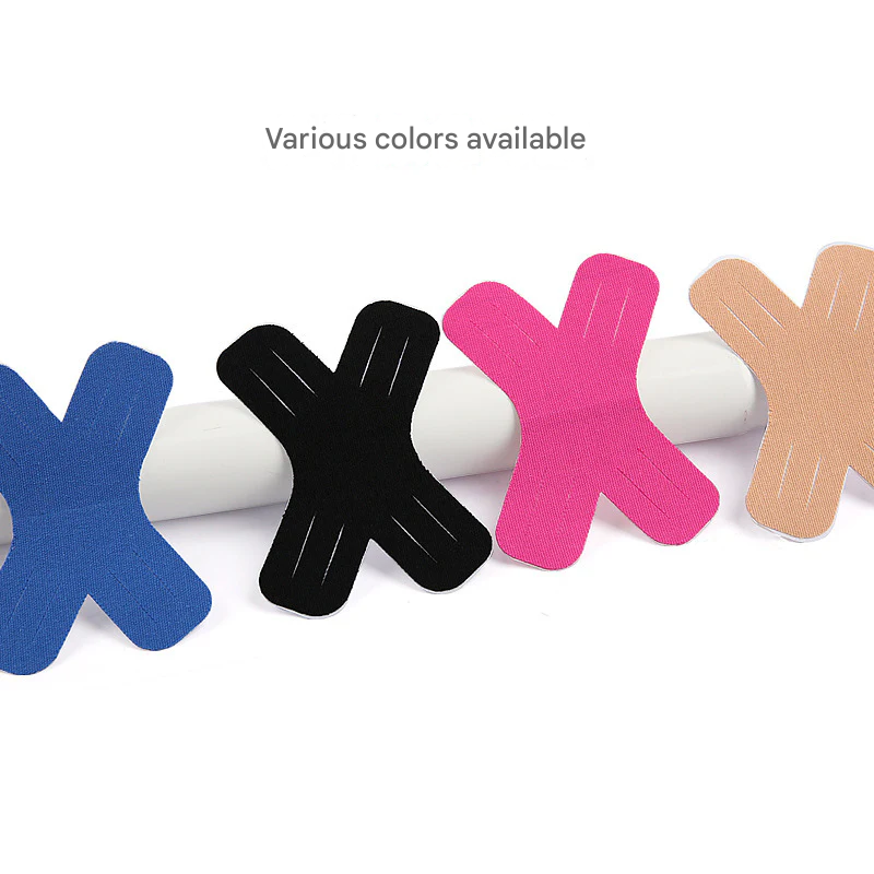 X-Shaped Muscle Support Patches – Cotton Sports Tape for Running & Joint Care (Pack of 2)