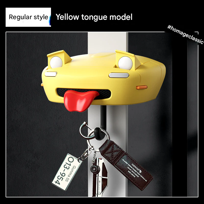Miata-style Car Headlight Key Holder Hook – Adhesive Hook with LED Light