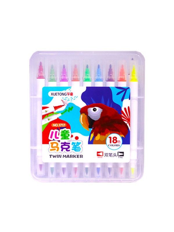 Twin Marker Color Pens 18 Pcs