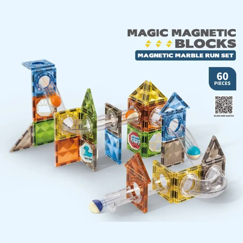Fun Magnetic Blocks Set 60 Pieces