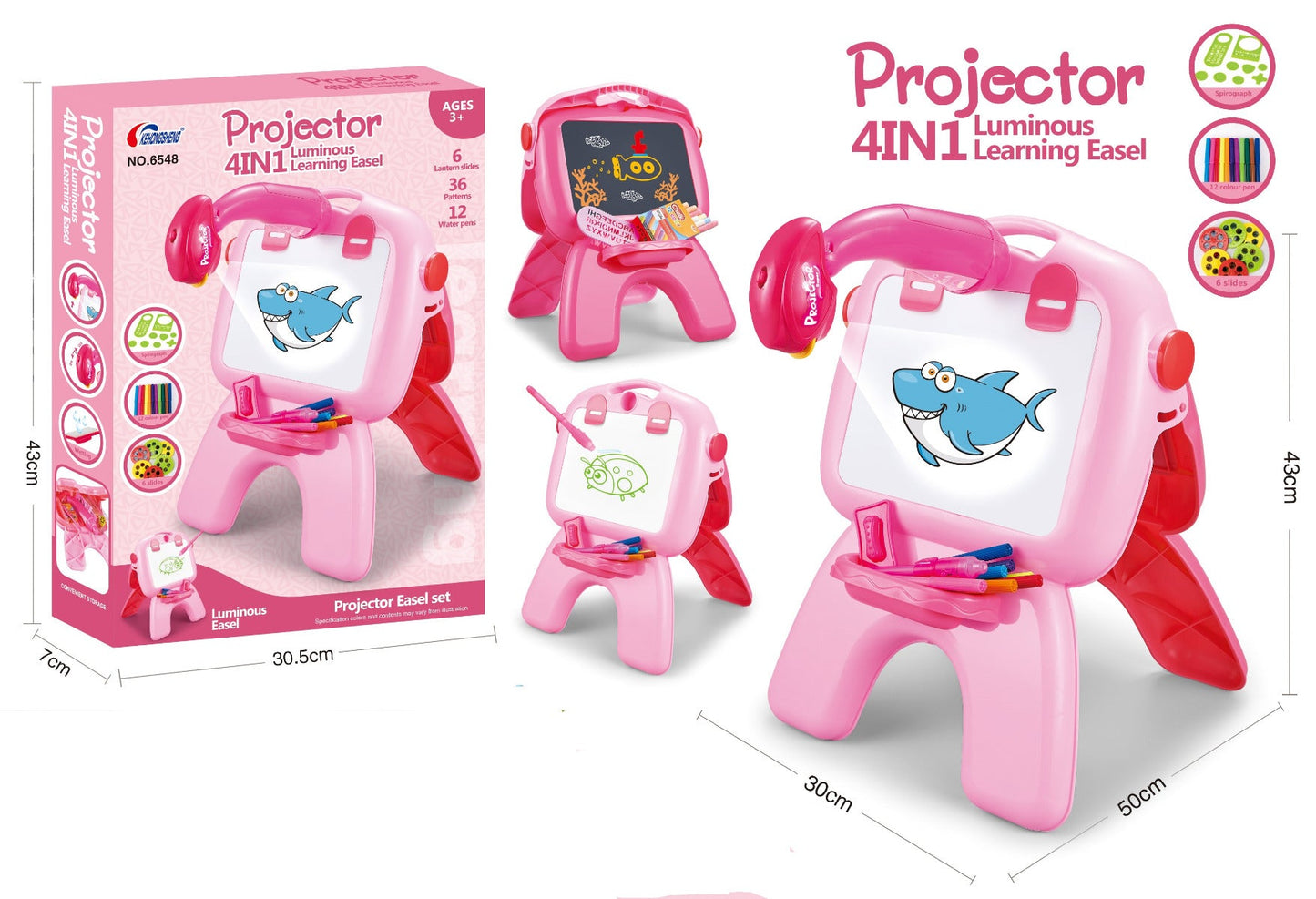 Projection Luminous Learning Drawing Board 4 in 1