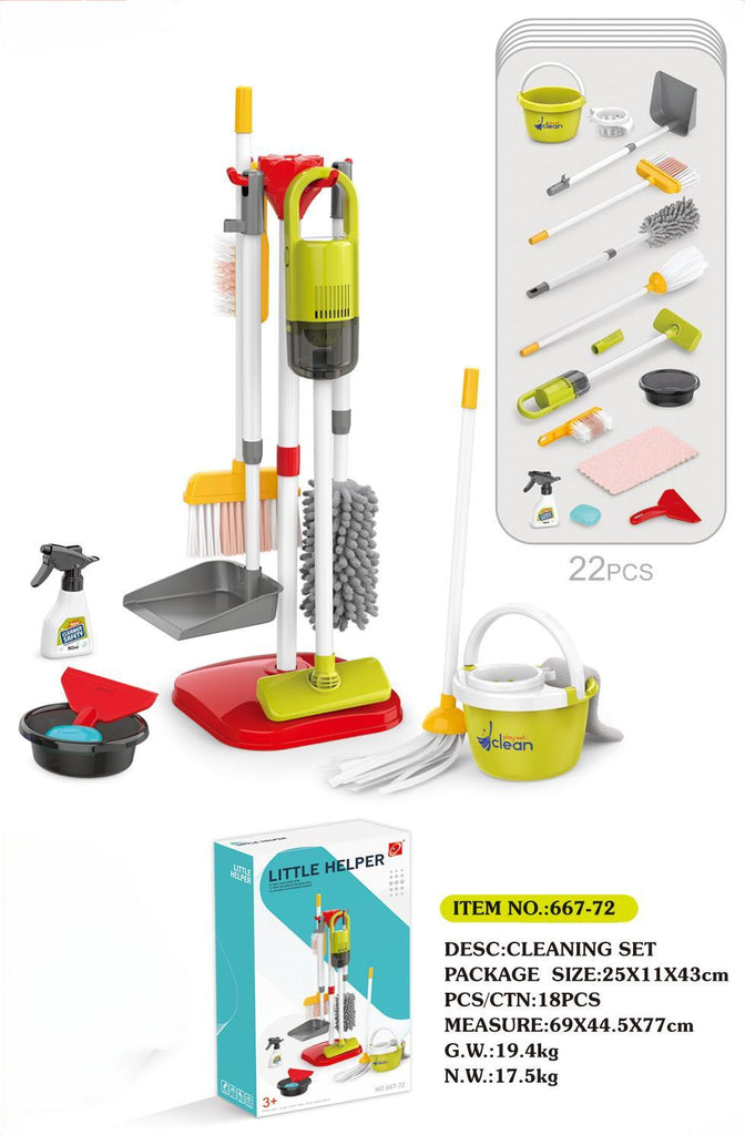 Piqoqo Cleaning Set With Functions Red Color