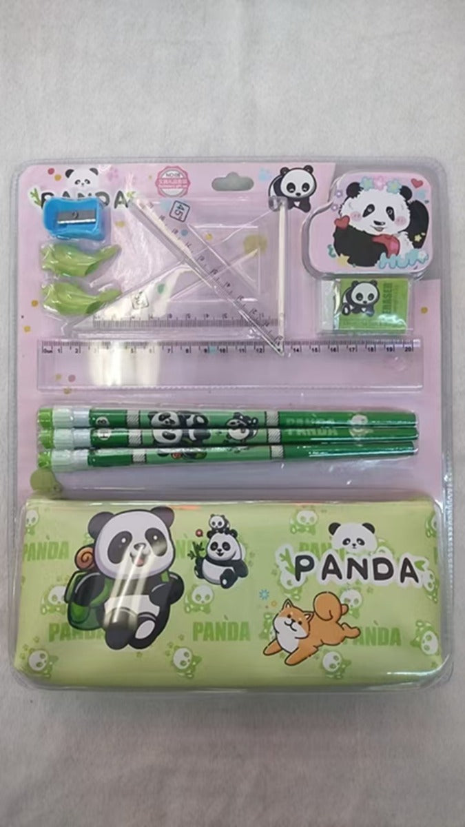 PVC Stationery Set Panda Theme