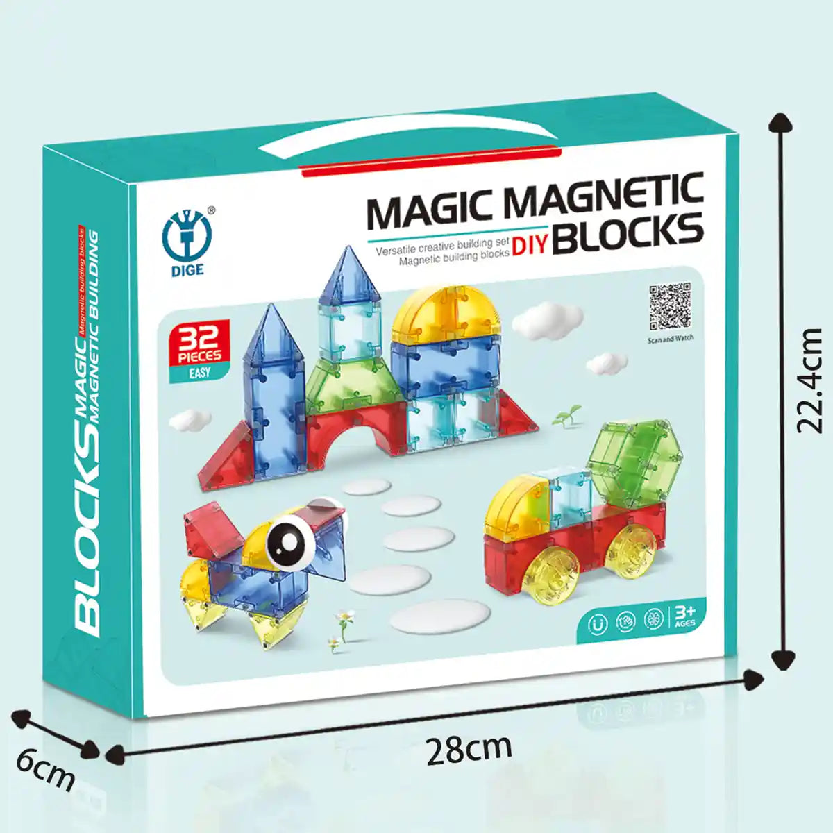 Magic Magnetic Building Blocks 98Pcs Set