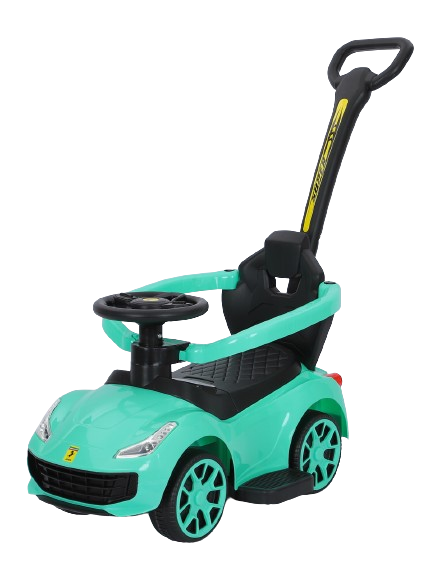 Tolo Car with Push Bar with Light and Music Green
