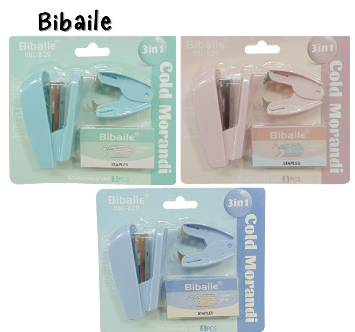 Bibaile Stapler 3 In 1 Set Card Assorted Assorted