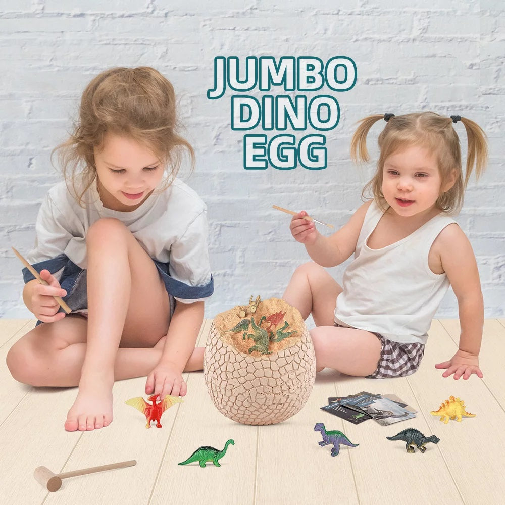 Jumbo Dino Egg Unearth 14 Unique Large Surprise Dinosaurs in One Giant Filled Mining Egg