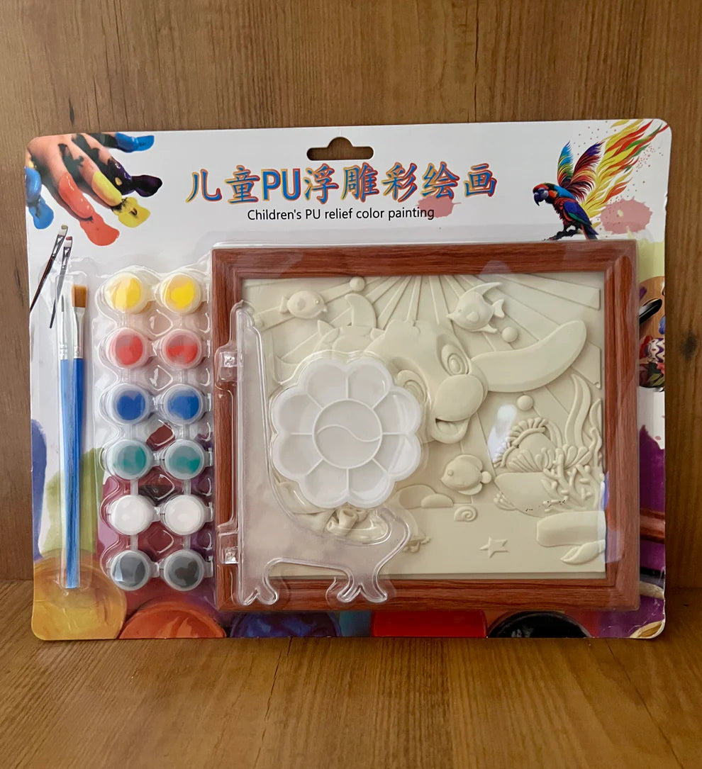 Artist Painting Frame With Stand Set Assorted Design On Frame