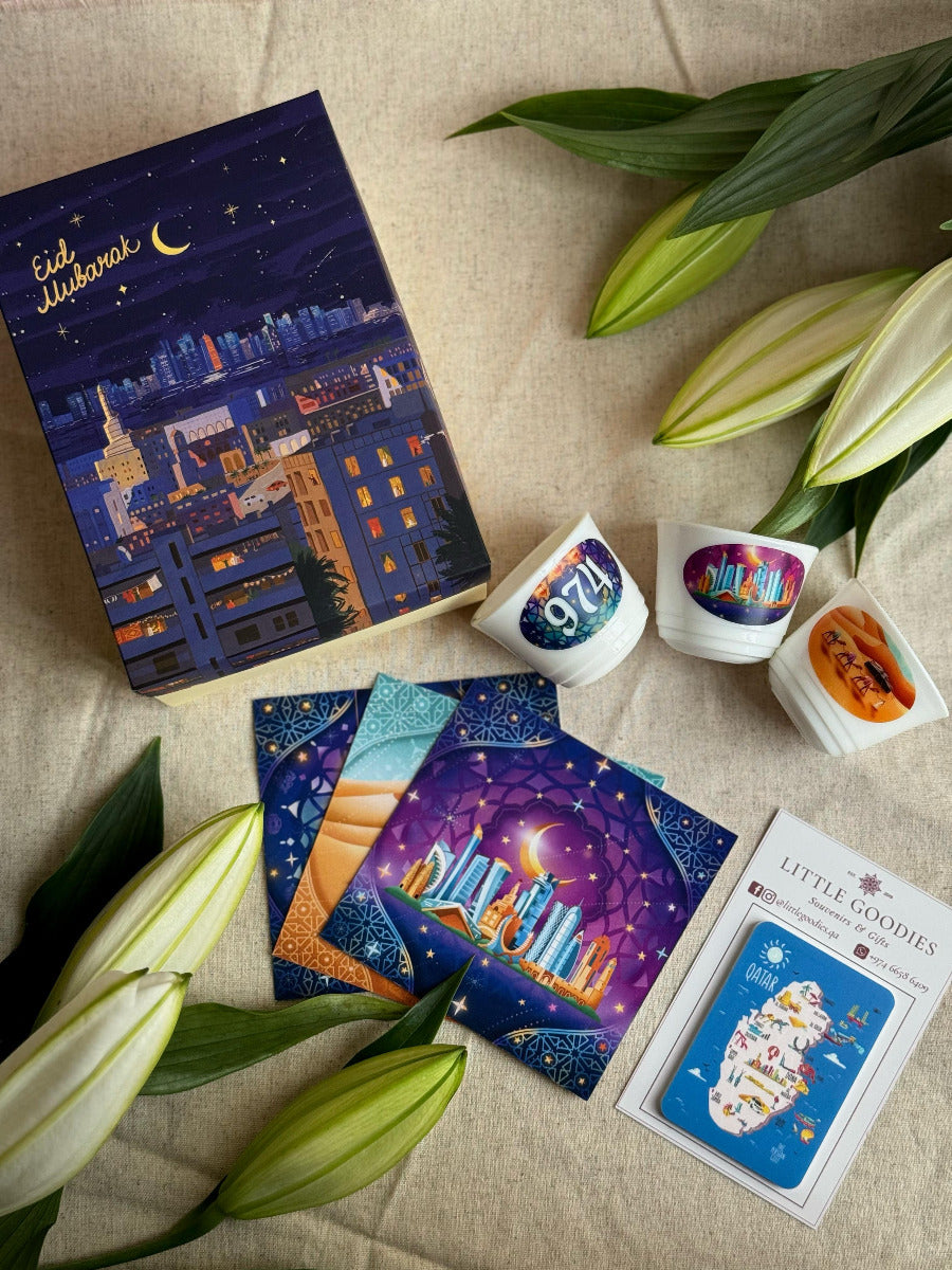 Eid Mubarak Gift Box Doha Skyline Theme