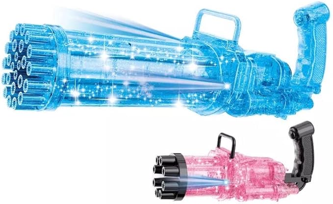 Electric Bubble Gun Gatling 12 Holes Assorted