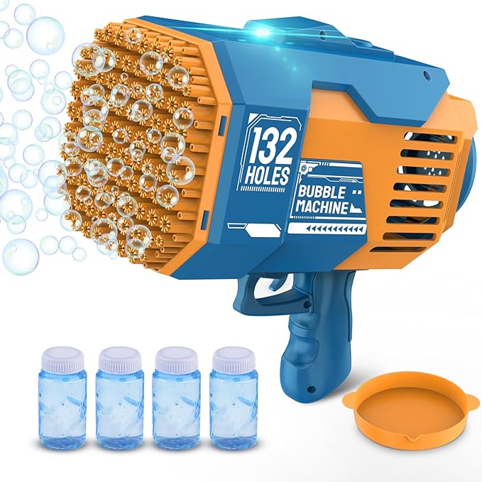 Bubble Gun Machine 132 Holes Blue