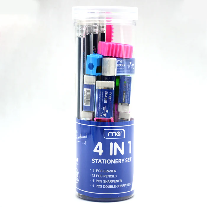 4 in 1 Stationery Set In Jar 28Pcs