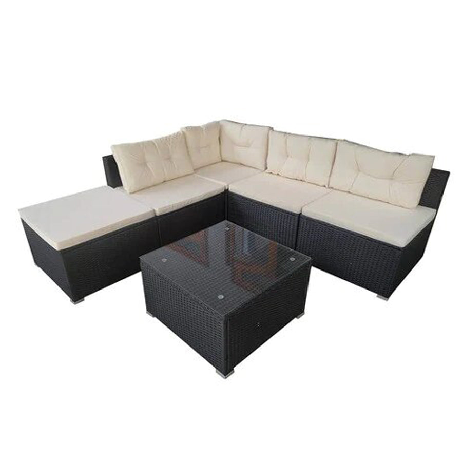 Atlan Small Black Sofa Set