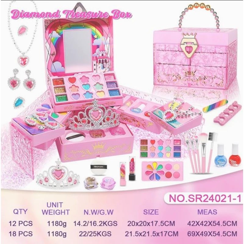 Diamond Treasure Box Pink Makeup Set 23 Pieces