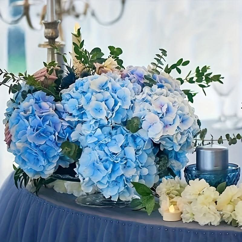 Artificial Hydrangea Flower Set, Realistic Outdoor Decor