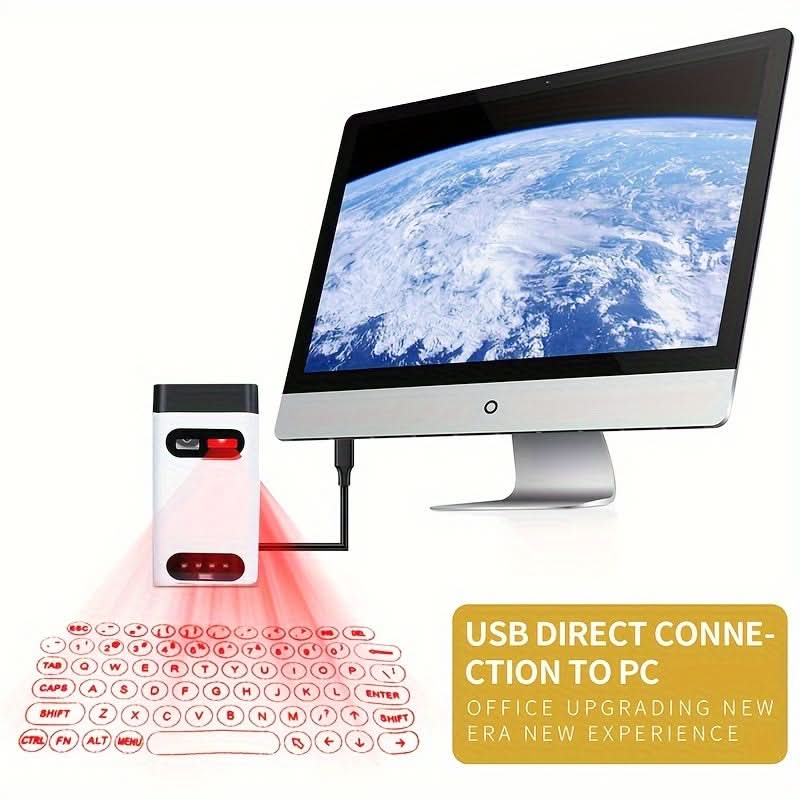Wireless Laser Projection Keyboard with Power Bank
