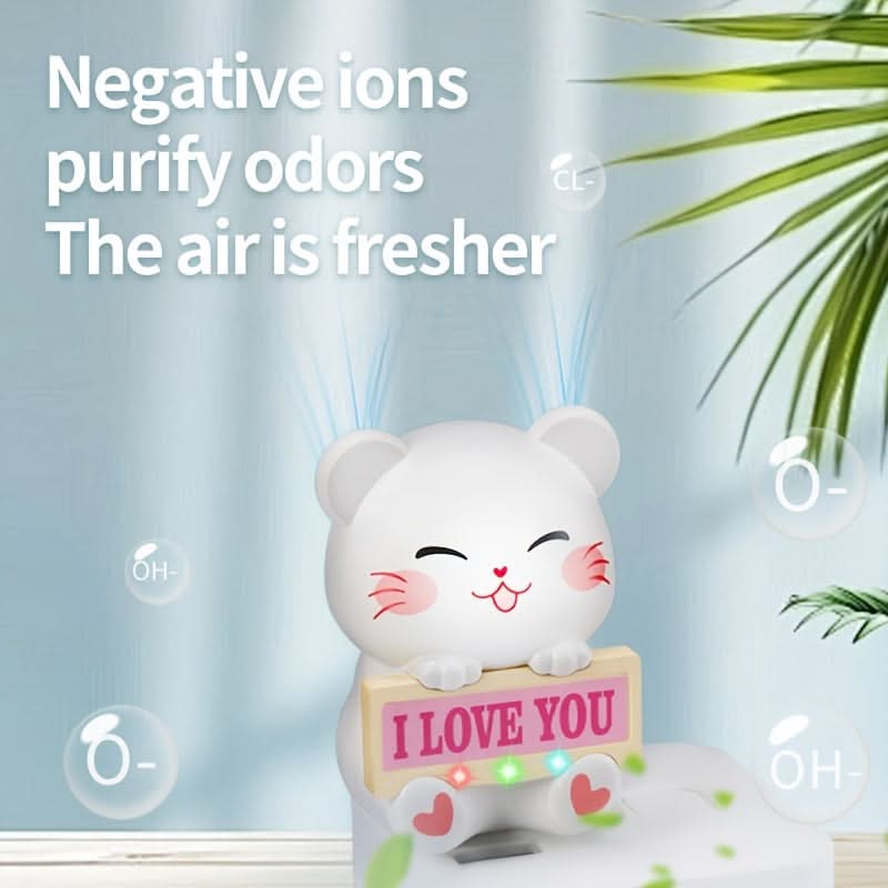 Cute Animal USB Air Purifier Ionizer – Odor Removal for Car & Home