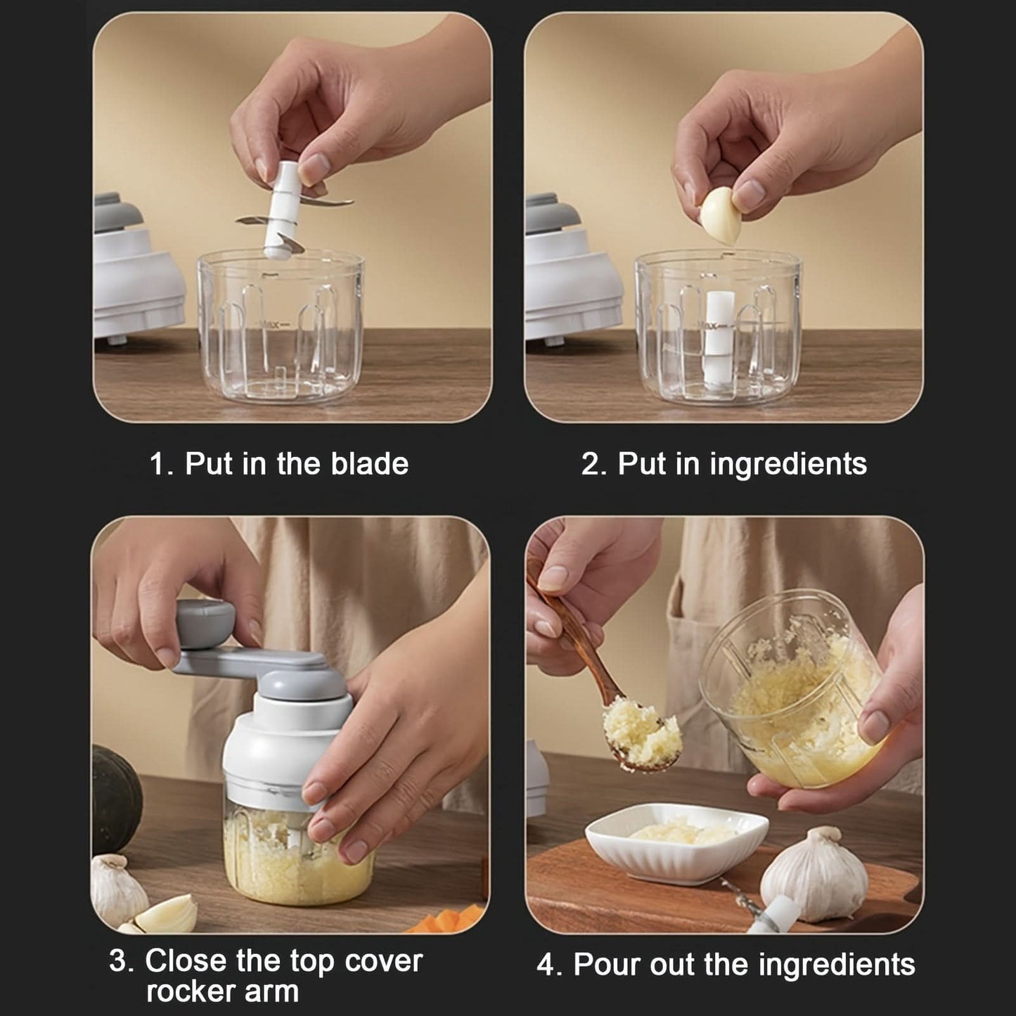 Multifunctional Manual Food Chopper & Mincer