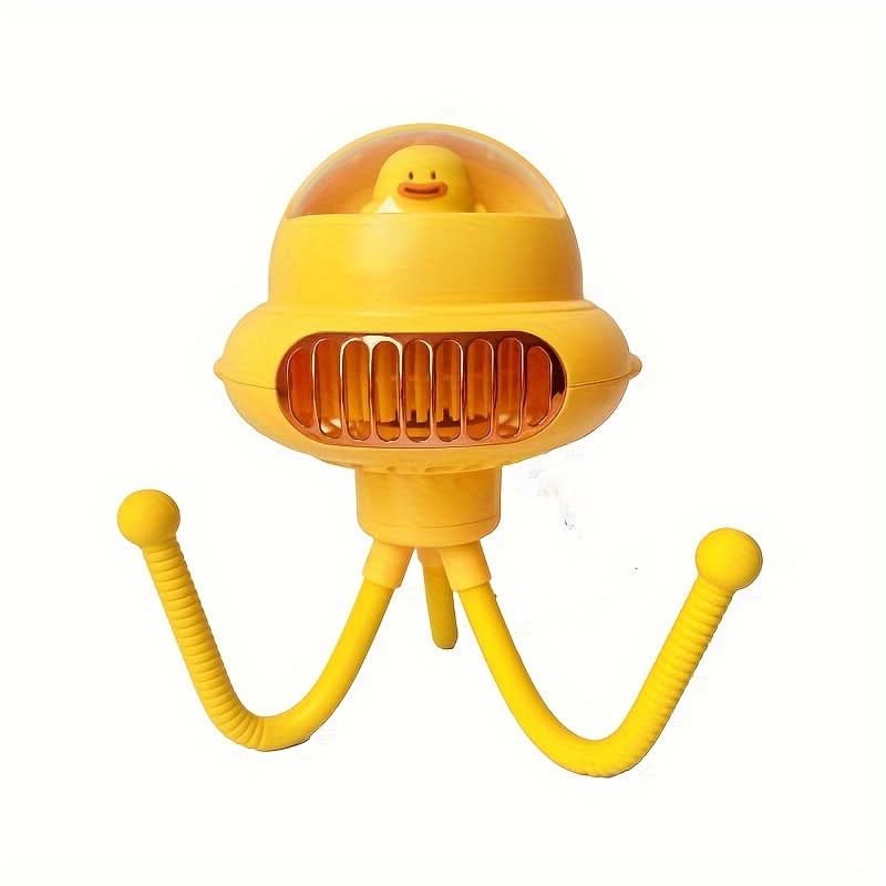 Cartoon Octopus Clip-On Fan – USB Rechargeable