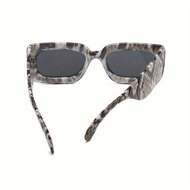 Vintage Snake Print Square Sunglasses for Women