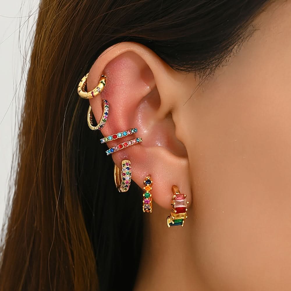 7-Piece Crystal Rhinestone Ear Cuff Set