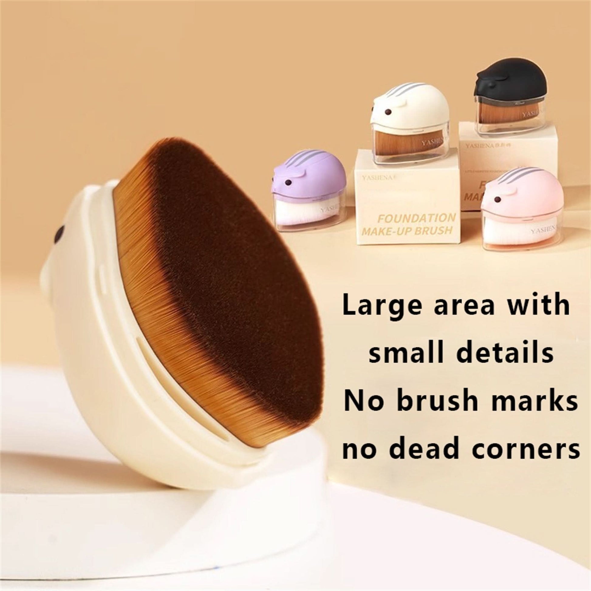 Cute Hamster Foundation Brush for Liquid, Powder & Cream