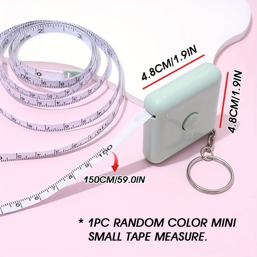 1.5m Retractable Mini Tape Measure – Compact Double-Scale Ruler