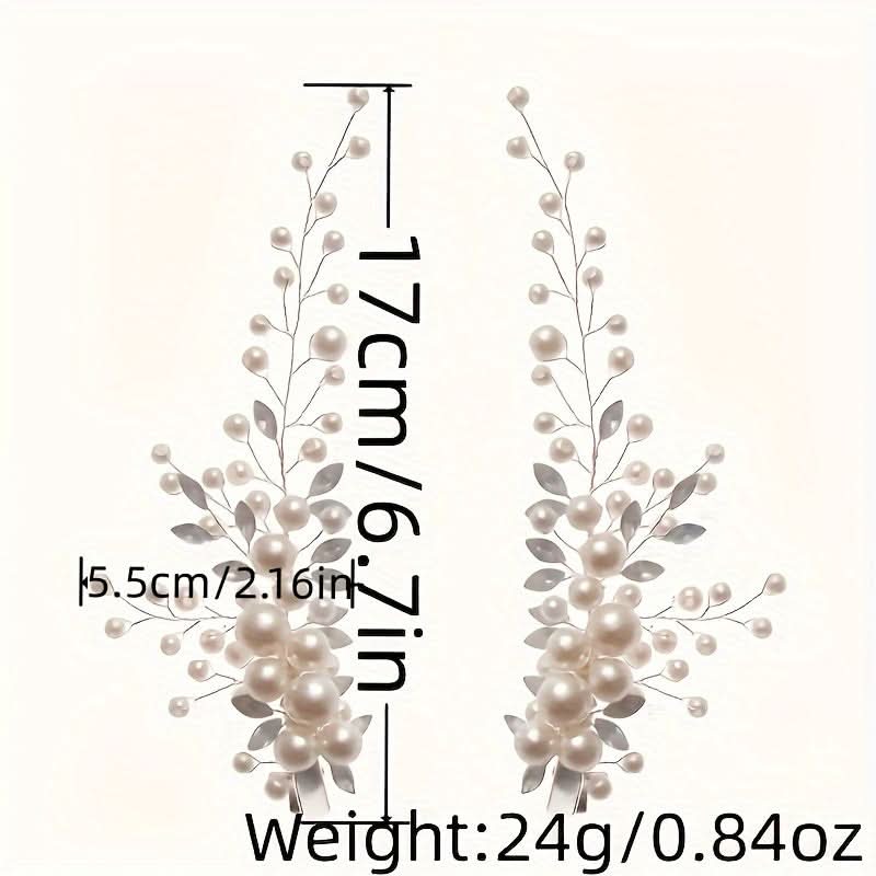 Rhinestone Faux Pearl Bridal Headband Tiara
