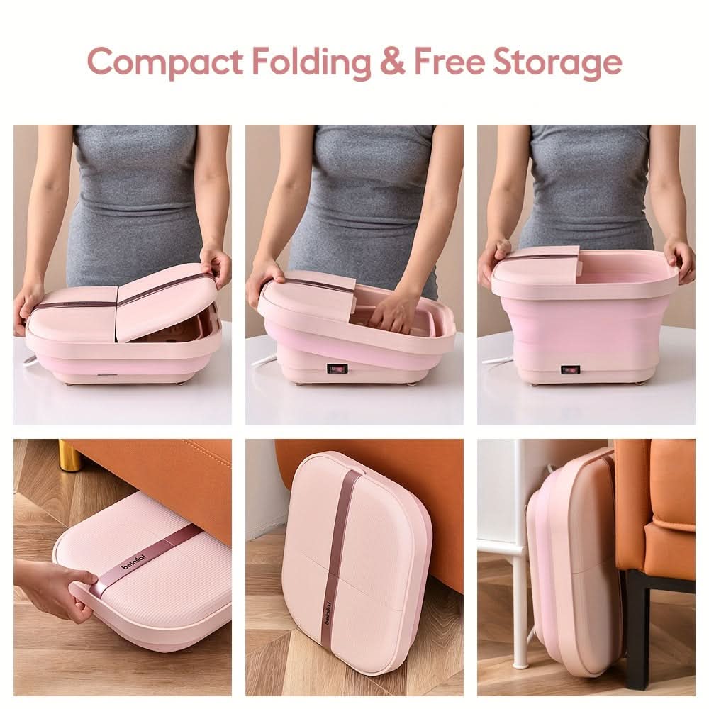 Collapsible Foot Spa Massager with Heater & Bubbles