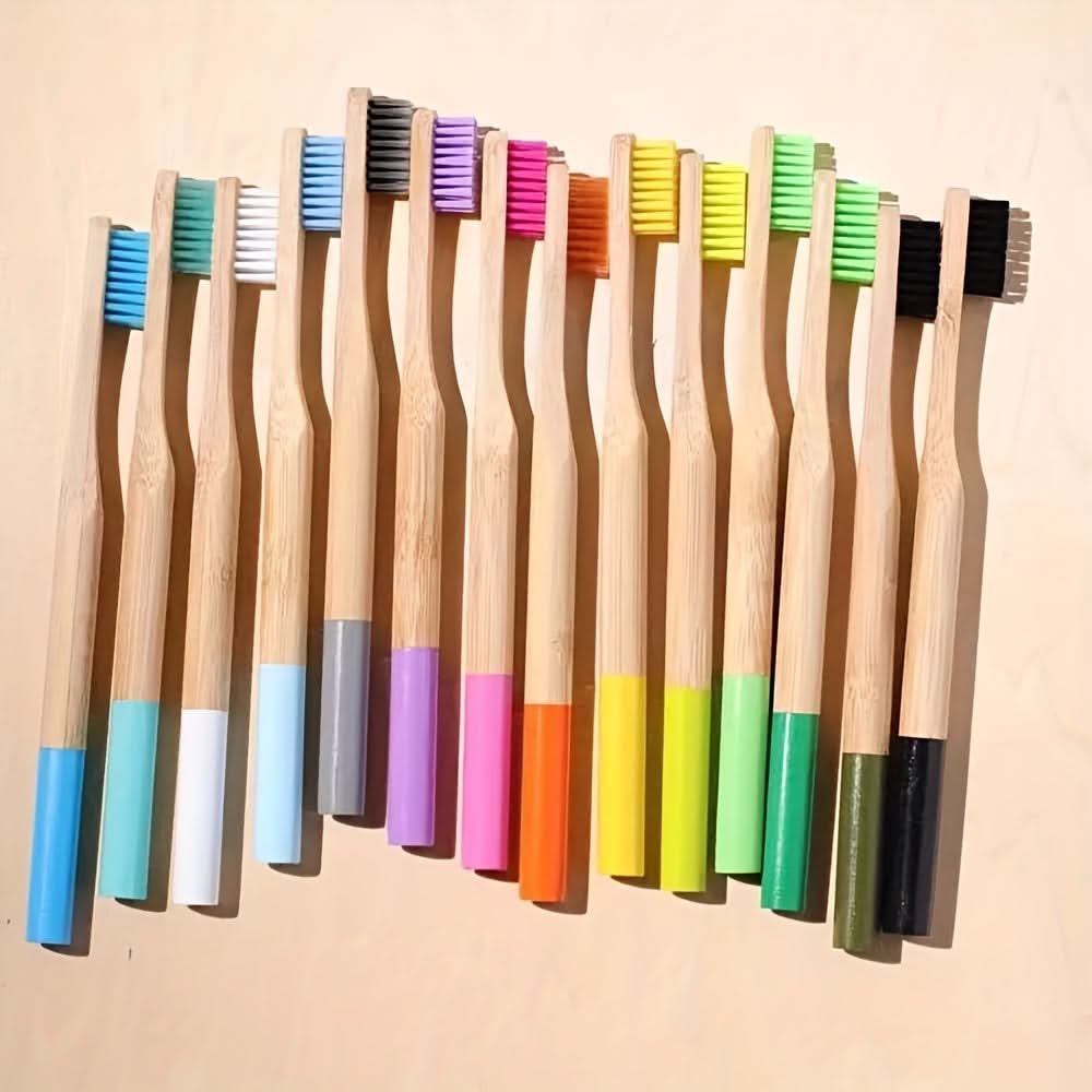 10-Pack Biodegradable Bamboo Toothbrushes – Extra Soft