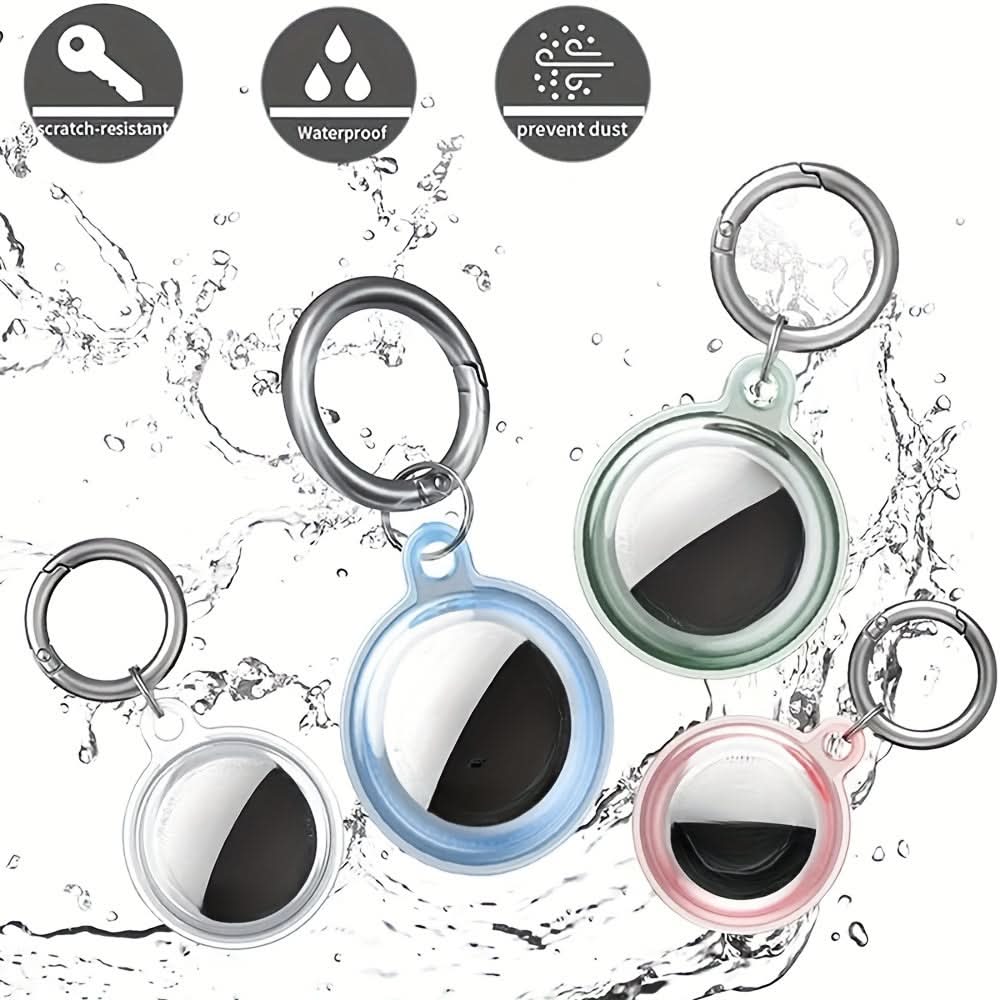 Waterproof TPU AirTag Case with Keychain