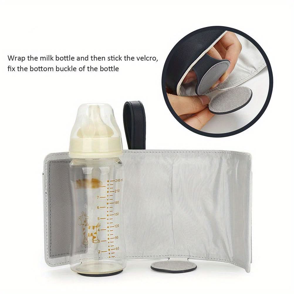 USB-Powered Portable Bottle Warmer, Compact Design for Home & Travel