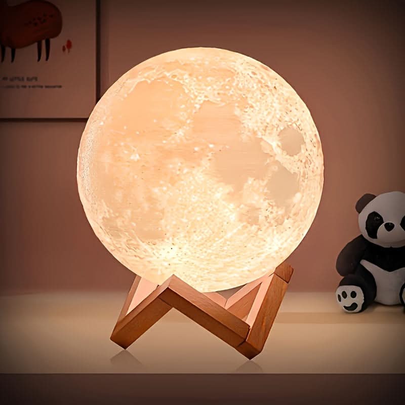 3D Printed Color-Changing Moon Lamp, USB
