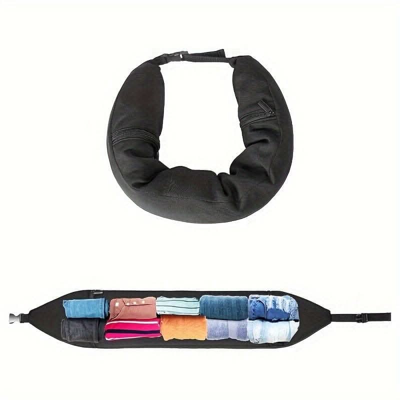 Versatile Neck Pillow – Fill with Clothes, 3-in-1 Travel Essential