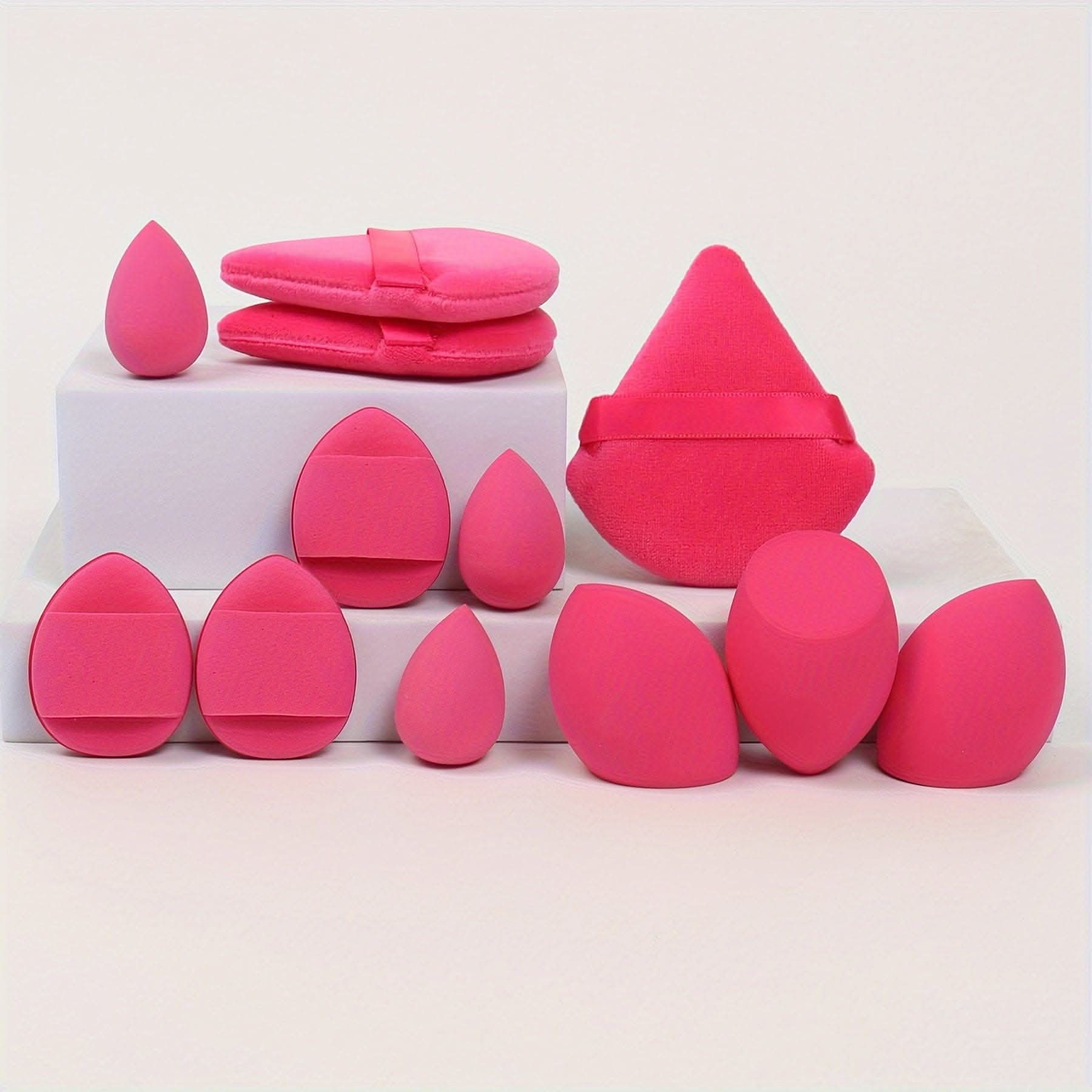 12-Piece Makeup Sponge Puff Set for All Skin Types
