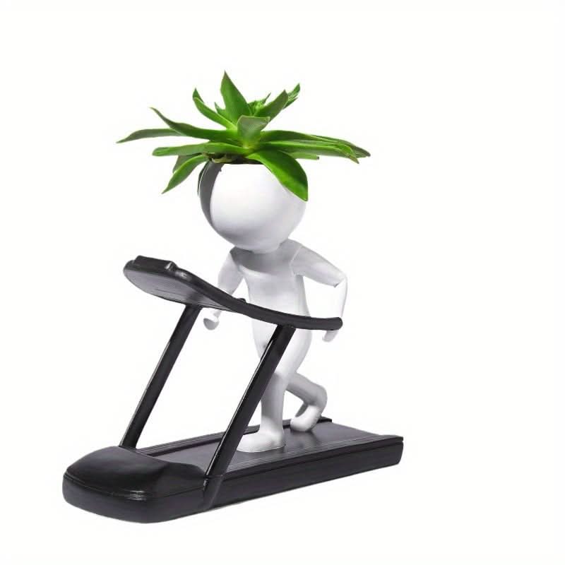 Resin Sports Figurine Planter – Unique Mini Succulent Pot
