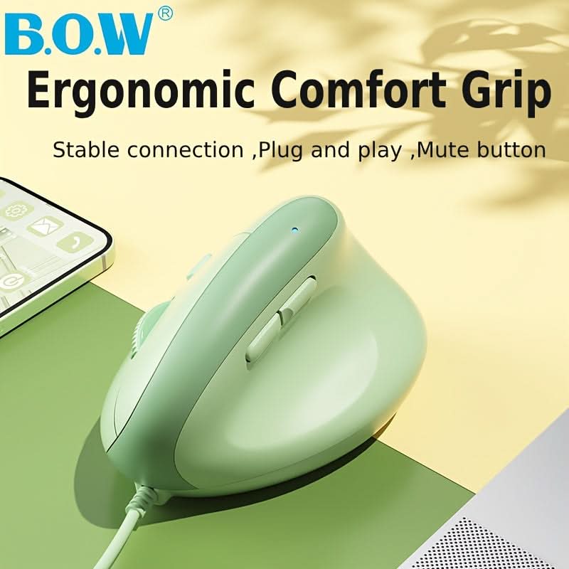 USB Vertical Ergonomic Wired Mouse - Right-Handed