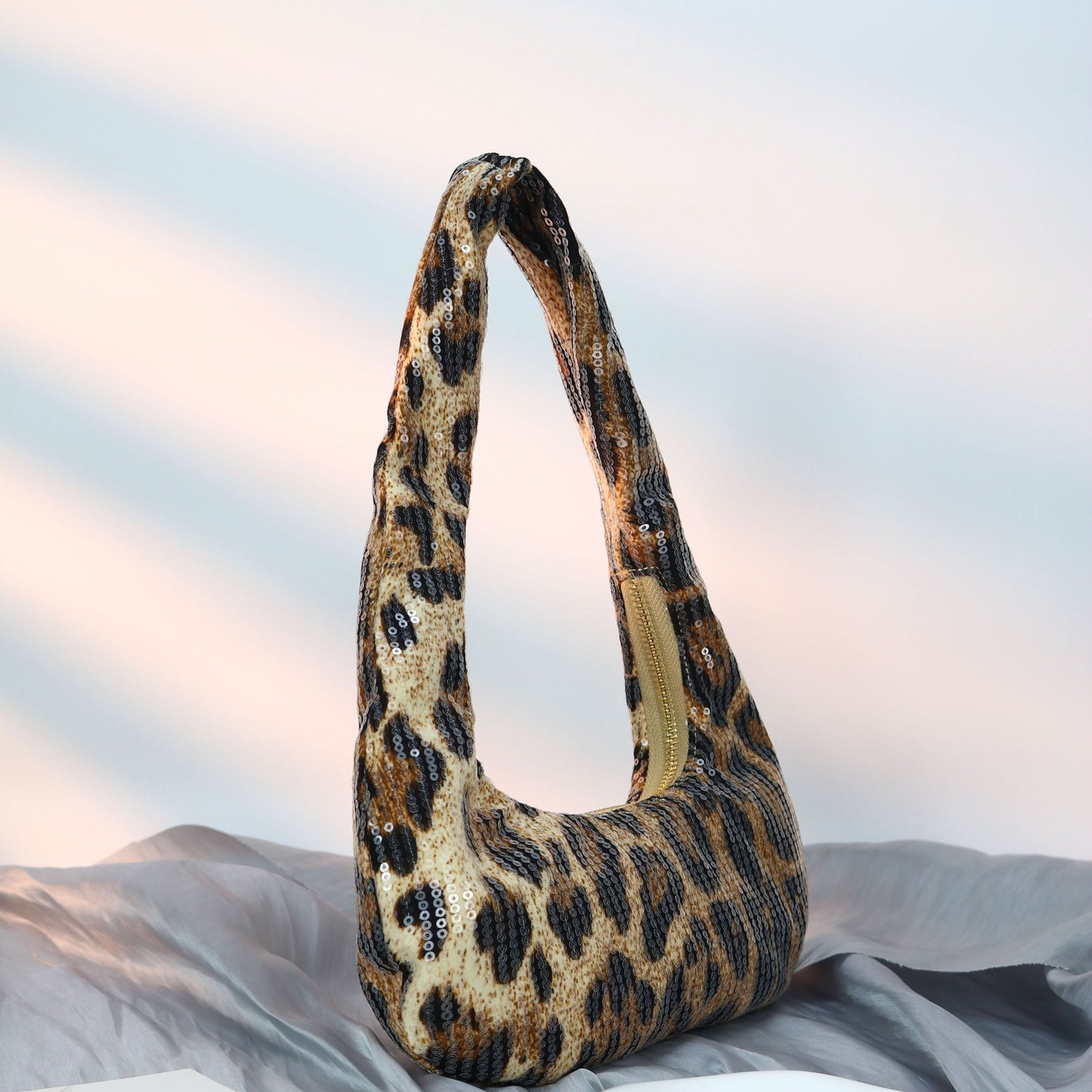 Leopard Print Sequin Hobo Bag – Chic & Sparkly