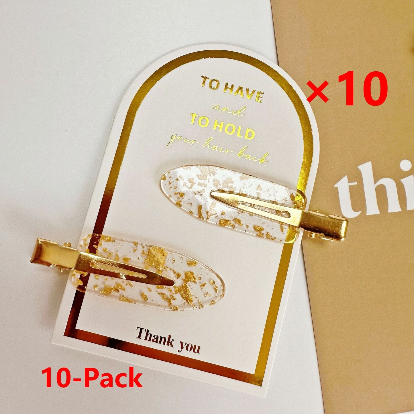 10-Pack Gold/Silver Bridesmaid Hair Clips