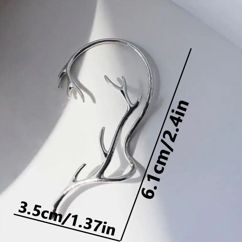 Elegant Antler Punk Alloy Ear Cuff